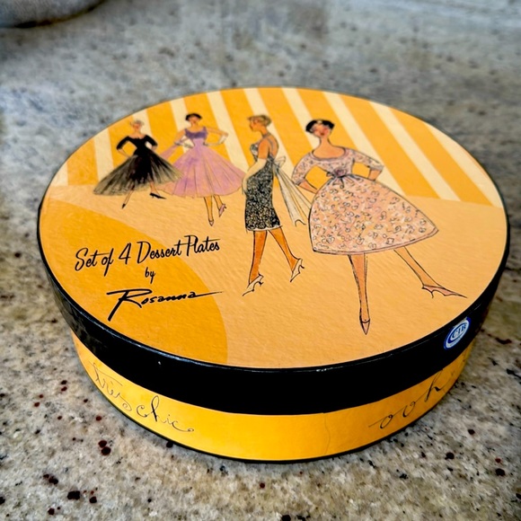 Rosanna Other - Rosanna Yellow and Black Dessert Plates Set